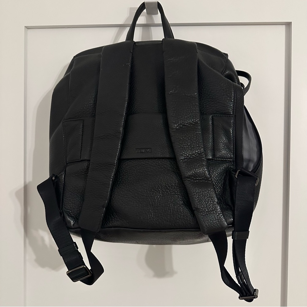 Tumi Black Leather Backpack - Picture 4 of 6